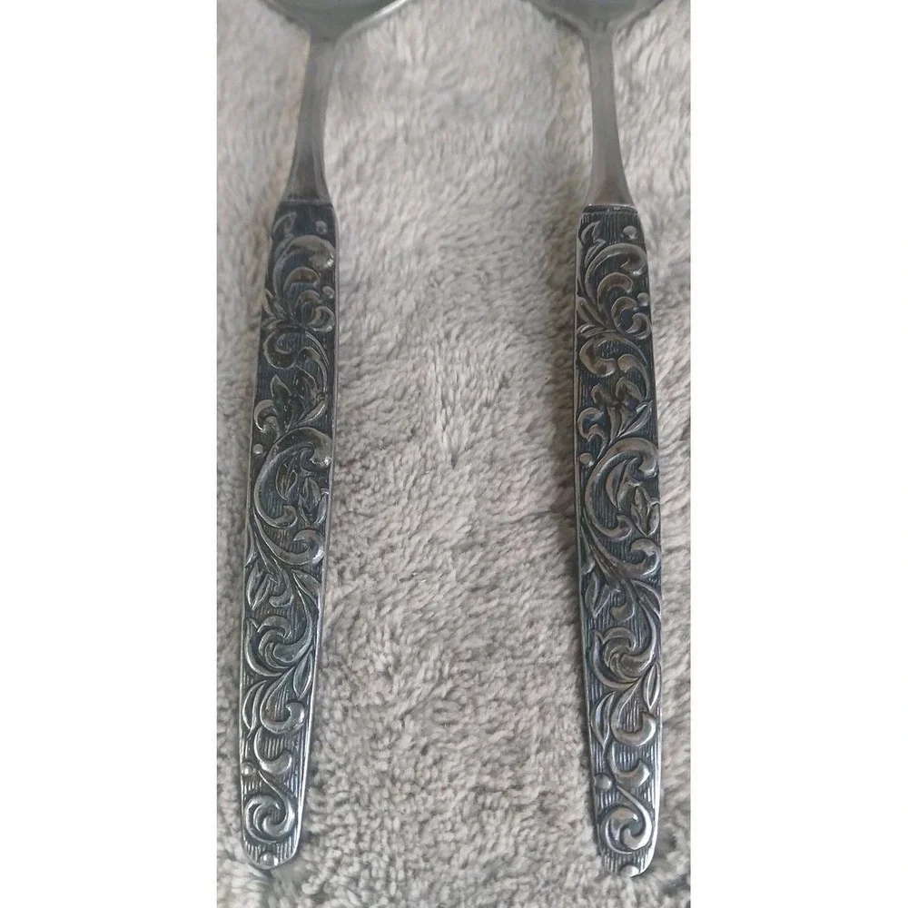 Fork Spoon Set‎ Riviera Cordova Stainless Steel Japan Flatware Floral Vine